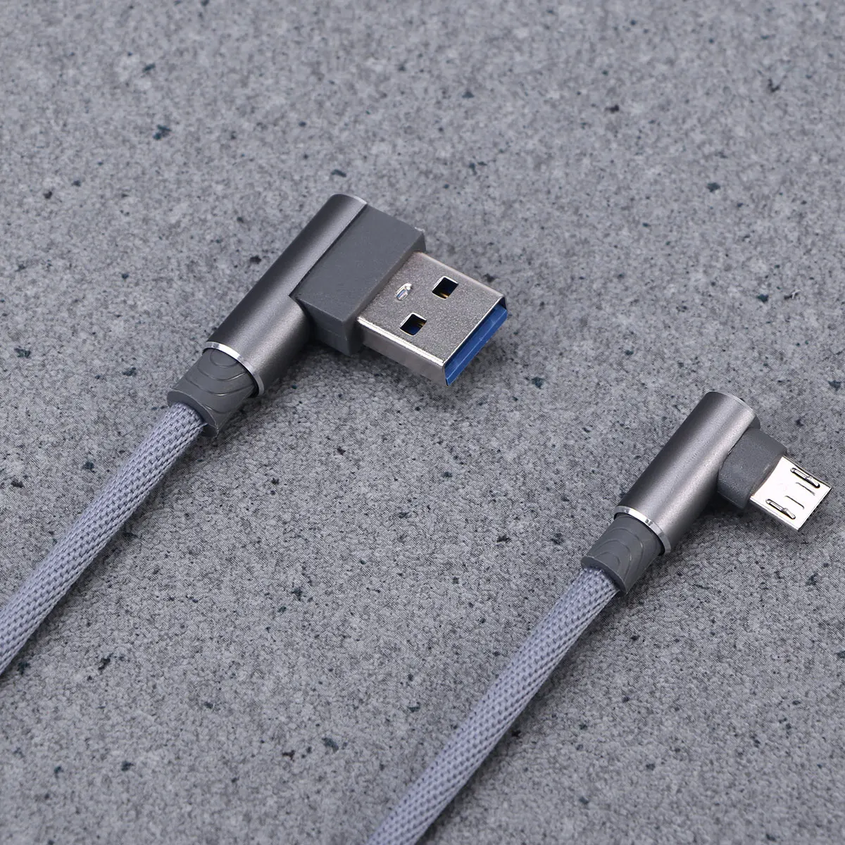 

Прямоугольный зарядный кабель Type-C, 1 м, плетеный шнур для быстрой зарядки, USB-кабель для быстрой зарядки, 90 градусов, красный, прочный, нейлон, не спутывается