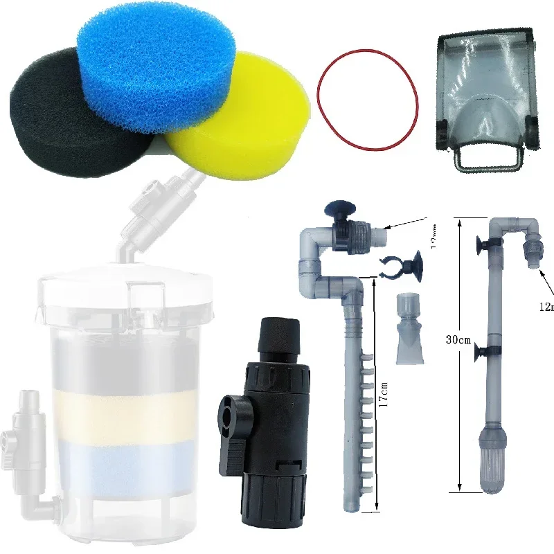 

SUNSUN Spare Part Inlet Outlet Pipe Holder Filter Sponge O-ring Accessories for Aquarium External HW603B 603B HW602B 602B