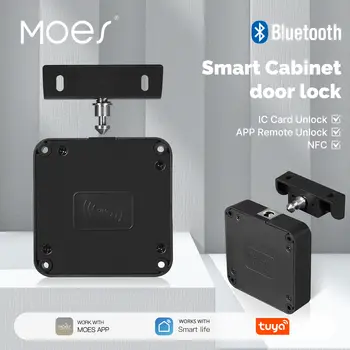 MOES Smart Lock Bluetooth Tuya kompatibilní s bezklíčovým odemykáním kartou IC, aplikace pro dálkové ovládání pro dřevěné skříňky, zásuvky a dveře 10 nejlepší prodej chytrý zámek zásuvky - №3