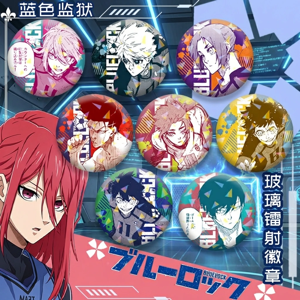 Artículos de Colección Blue Lock: Insignias y Productos de Anime de Isagi Yoichi, Bachira Meguru, Kunigami Rensuke - Colección de Fan Art para Fans del Anime Blue Lock