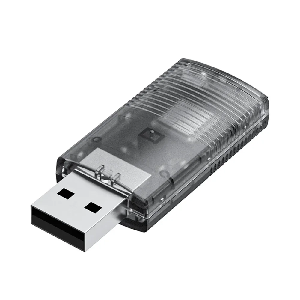 

Daily Commuting Wireless Adapter Intelligent Voice Control Adapter Car Accessory 2-in-1 Adapter Fast Connection