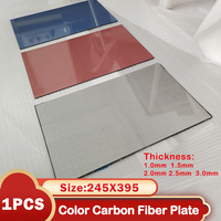 Red Blue Silvery Multicolor Carbon Fiber Plate 245x395mm 3K Carbon Fiber Composite Board Panel Thickness 1mm 1.5mm 2mm 2.5mm 3mm