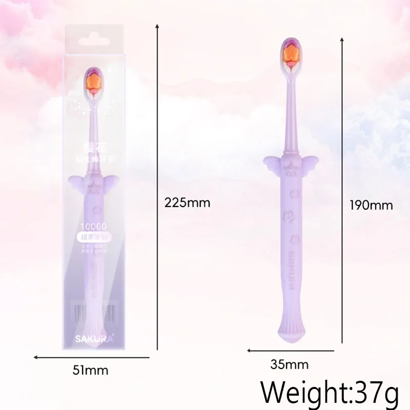 Antibacterial And Mildew Proof Fairy Stick Children's Toothbrush Million Small Head Soft Bristled Brush Deep Cleaning Teeth Oral