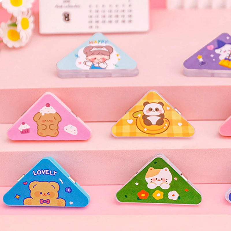 1 шт., прозрачный зажим для бумаги, с мультяшным рисунком