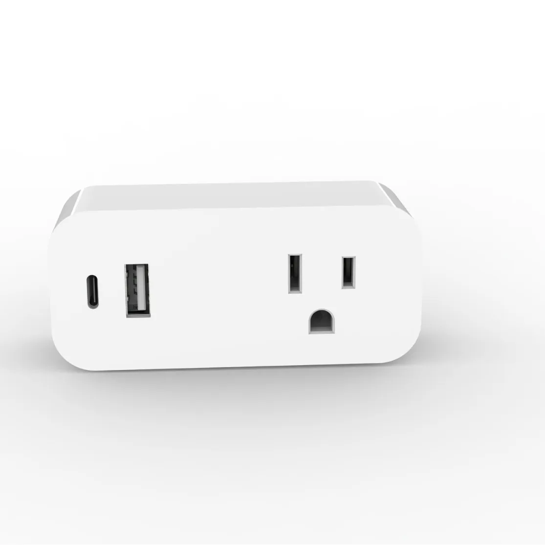 WiFi smart socket Tuya European style with typc interface USB charging port Mini power supply Voice application control