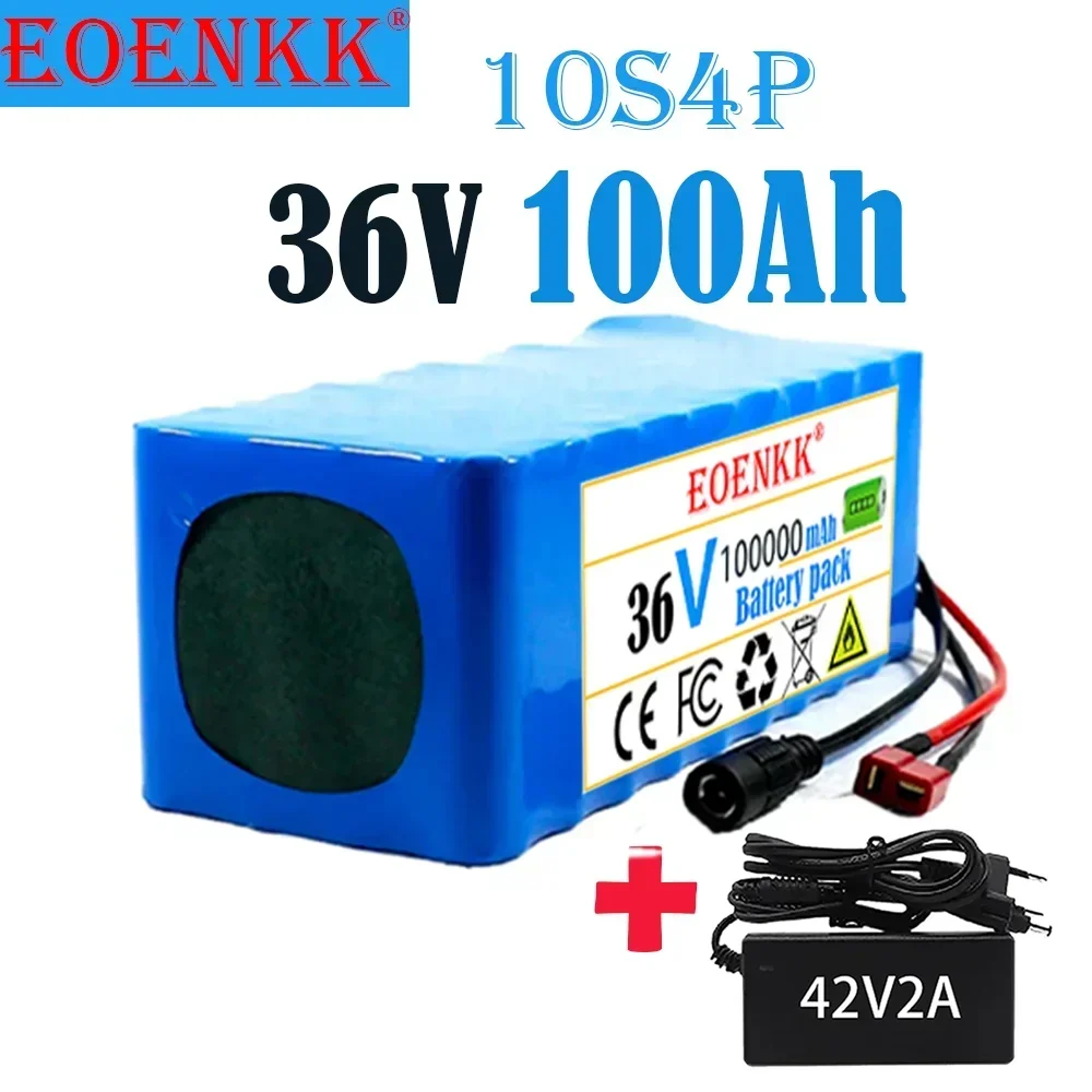 

EOENKK New 36V 100Ah 1000W 10S4P DC/T Lithium ion Battery Pack 100Ah For 42v E-bike Electric bicycle Scooter with BMS