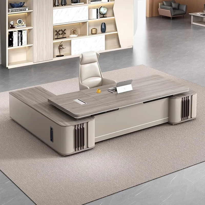 

Drawers Storage Executive Desk Cheap Strong Brown Large Wood Office Desks Modern Luxury Mesas De Escritorio Office Furniture