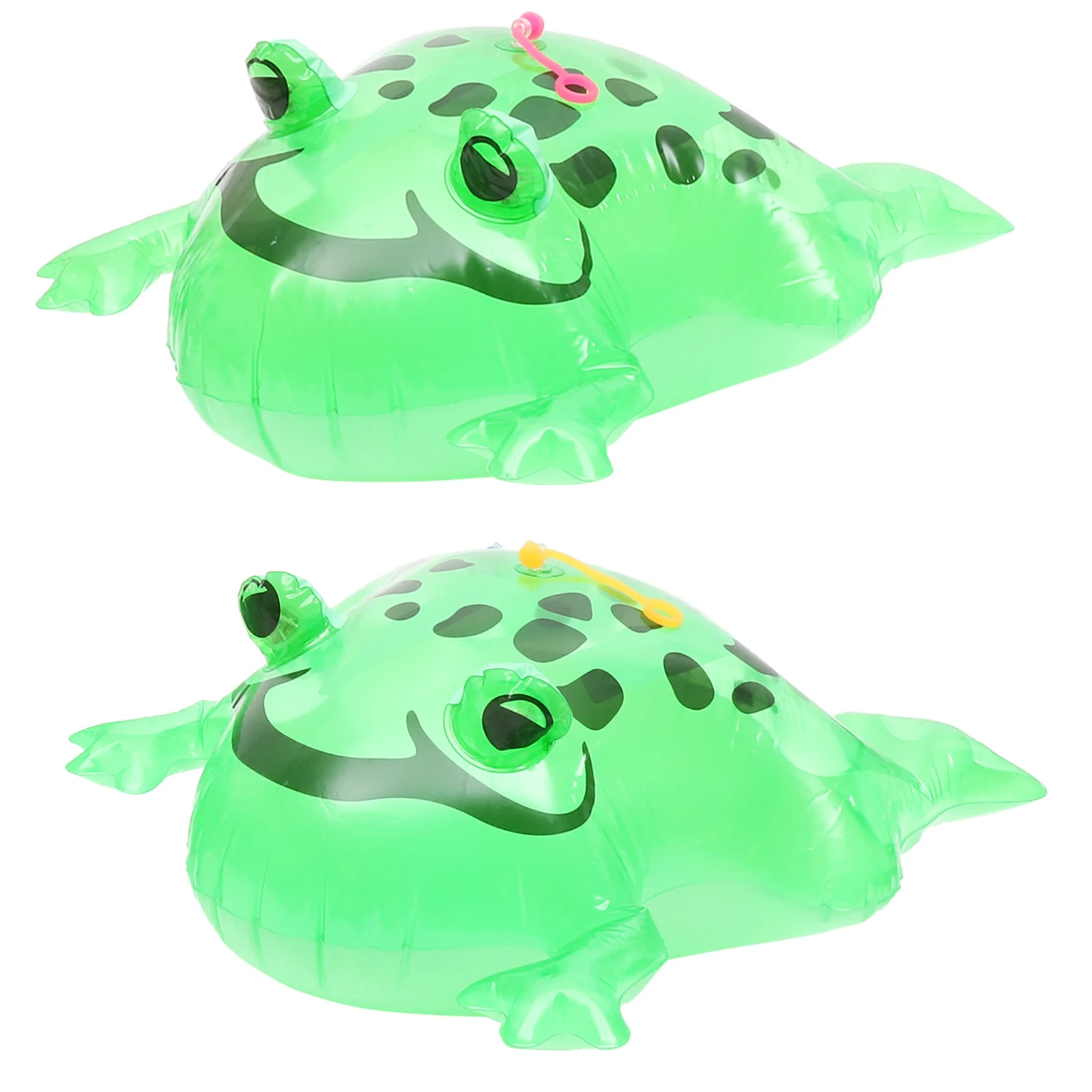 2Pcs Inflatable Frog Bounce Balloons Vibratory Flashing Lights Pool Party Decoration Bouncy Plaything Inflatable Frogs Toy
