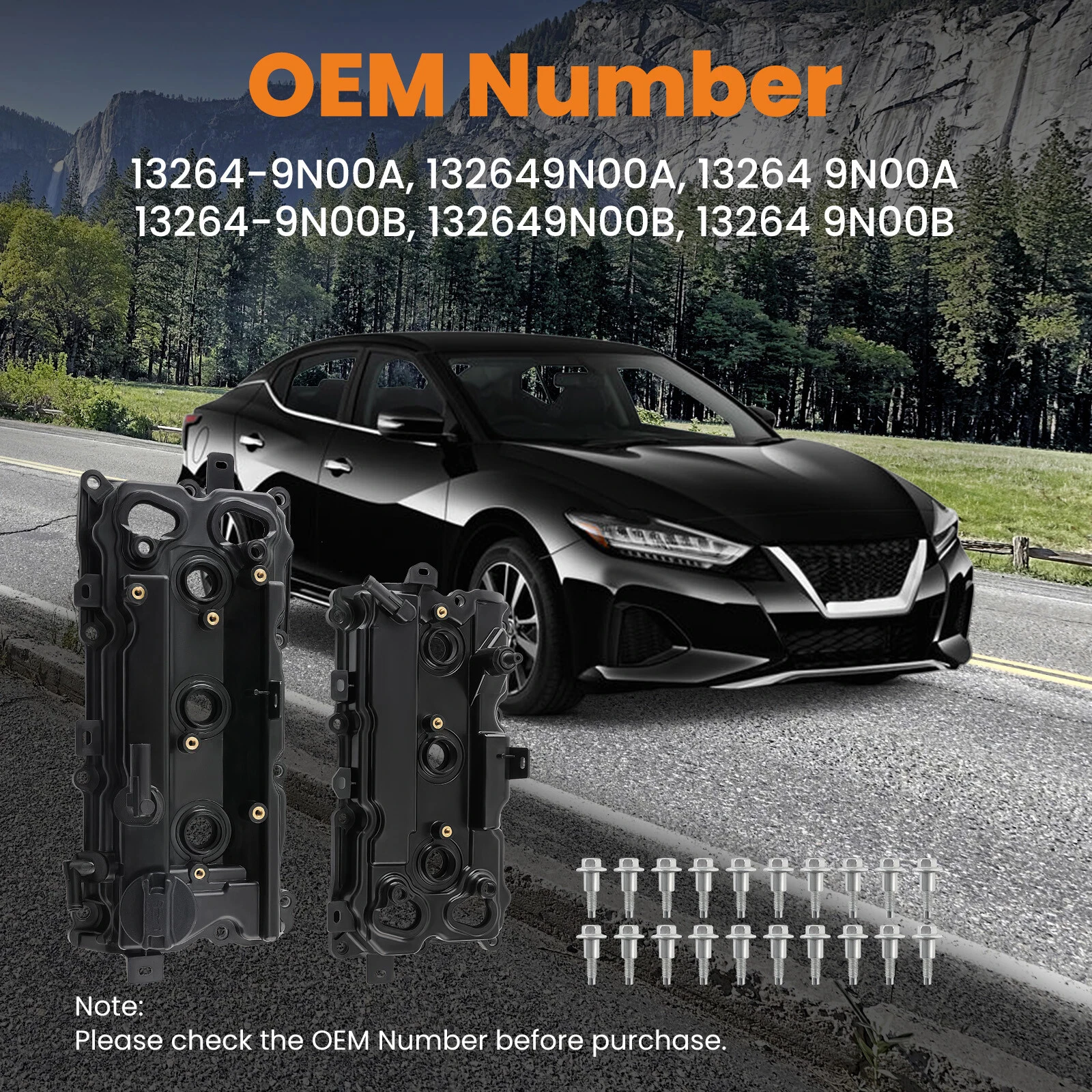 

2 шт. крышка кулачка с прокладкой винта, масляная крышка, крышка коромысла распределительного вала, износостойкая для Nissan Maxima 2009-2020 Murano 3.5L 2015-2020