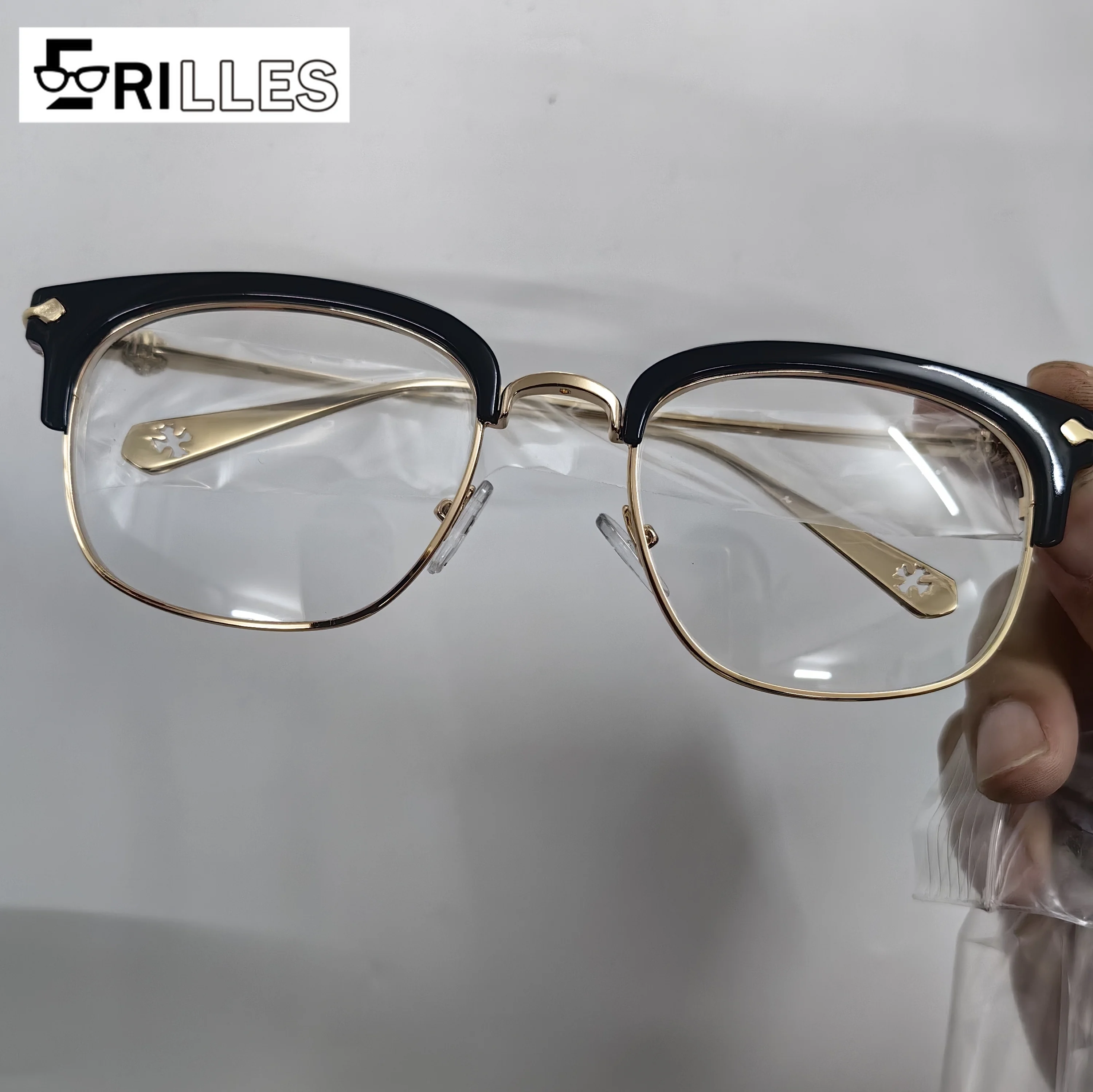 

Anti Radiation Computer Glasses, Oversized Full Frame Zero Power Eyewear, Blue Light Filter for Gamers & Readers, Retro Style