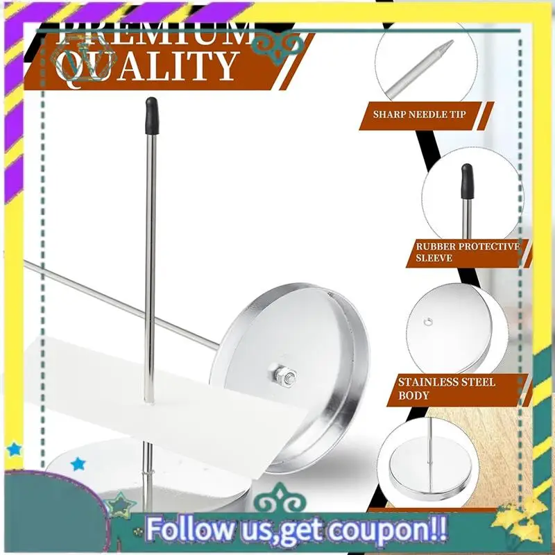 

NEW 12 PCS Receipt Holder Spike 5.5 Inch Stainless Steel Ticket Stabber For Restaurant Silver Receipt Spike Memo Holder