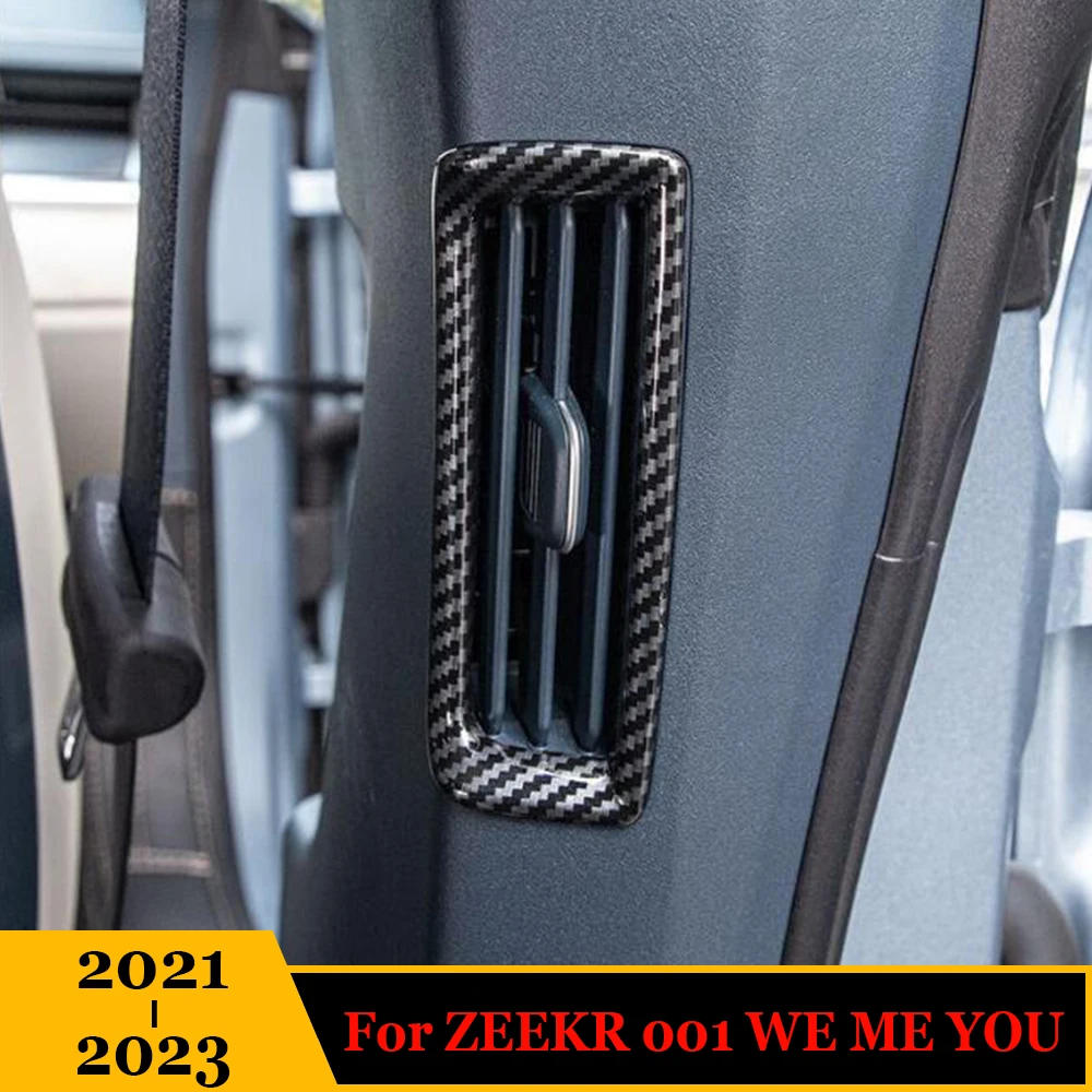 

Car Back row Air Conditioning AC Outlet Vent Decoration Sticker Cover For ZEEKR 001 WE ME YOU LHD Accessories 2021 2022 2023