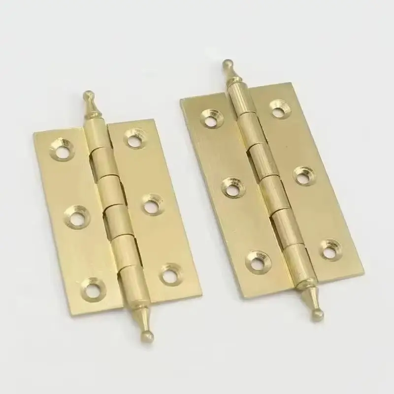 

4 шт., твердые латунные мебельные петли, 2/2,5/3 дюйма, головка с короной, шкаф, дверные петли для шкафа, деревянные корпуса, петли для коробки