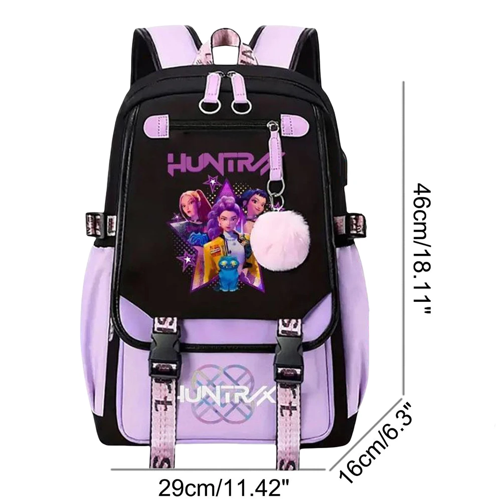 Demone Hunter Rugzak voor Kid Girl Back School Gift Schooltas Y2K Leuke Anime Print Vrouw Reizen Casual Grote Capaciteit Rugzak