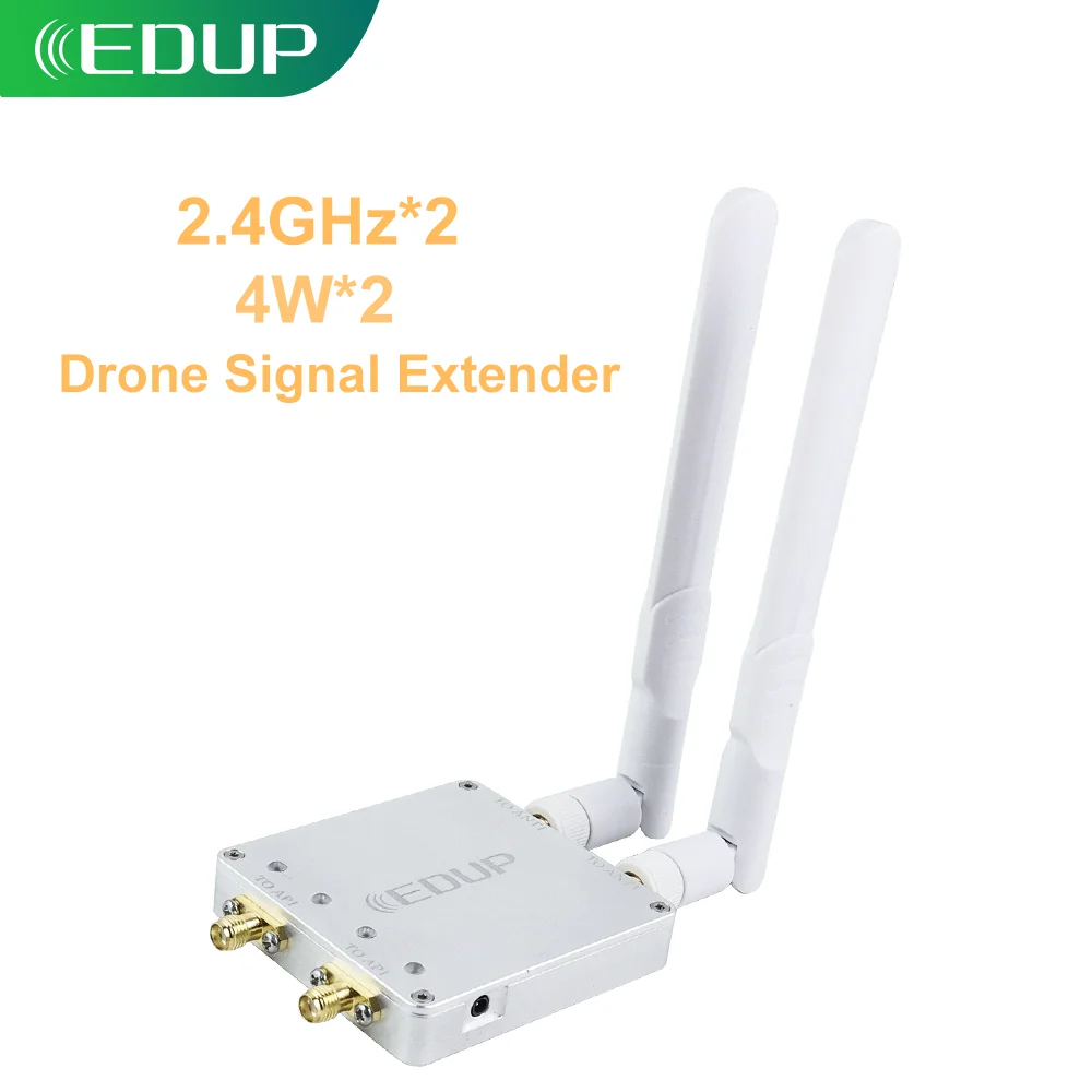 EDUP Booster WiFi Dual 4W Channel Signal Repeater Extender Dual 2.4GHz Channel Signal Booster Amplifier High Power for Drone