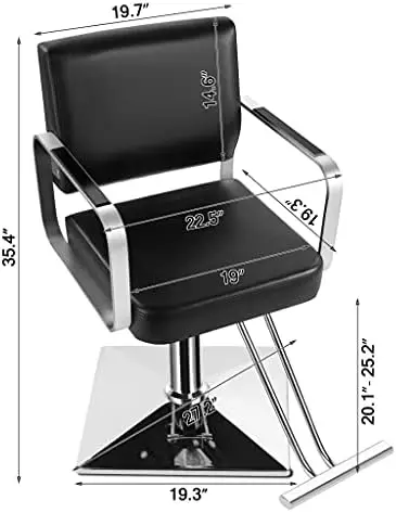 Cadeiras de barbeiro para todos os fins com bomba hidráulica, cadeiras de salão clássicas, rolamento giratório 360 °, resistente, spa