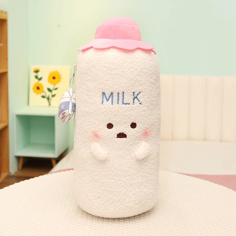 かわいい哺乳瓶のぬいぐるみ,本物の牛乳カップ,ぬいぐるみ枕,柔らかいカワイイぬいぐるみ,子供と大人のためのクリスマスプレゼント