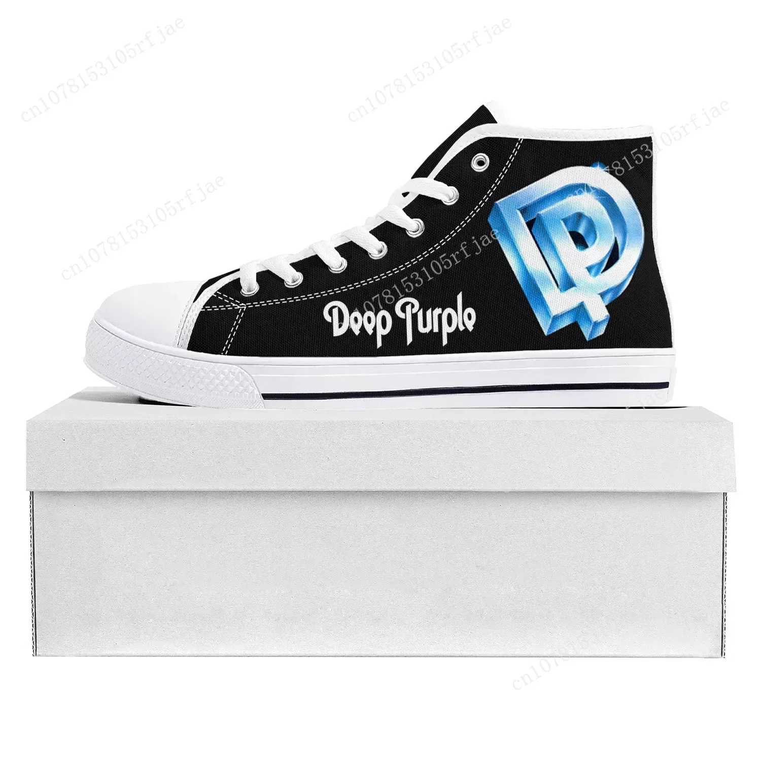 Deep Purple Heavy Metal Rock Band High Top High Quality Sneakers Mens Womens Teenager Canvas Sneaker Couple Shoe Custom Shoe
