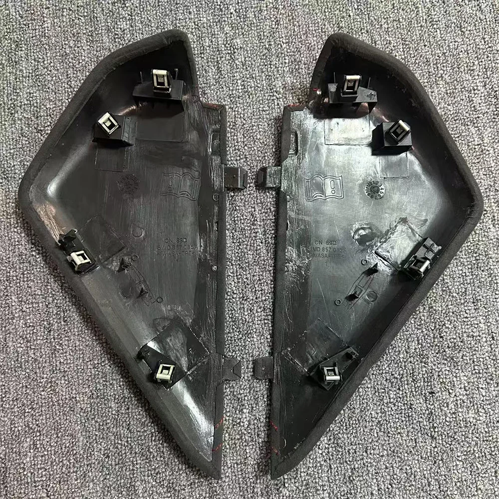 Para Audi A4 Q5 Alcantara costura roja cubierta de tablero de costura amarilla logotipo RS/S