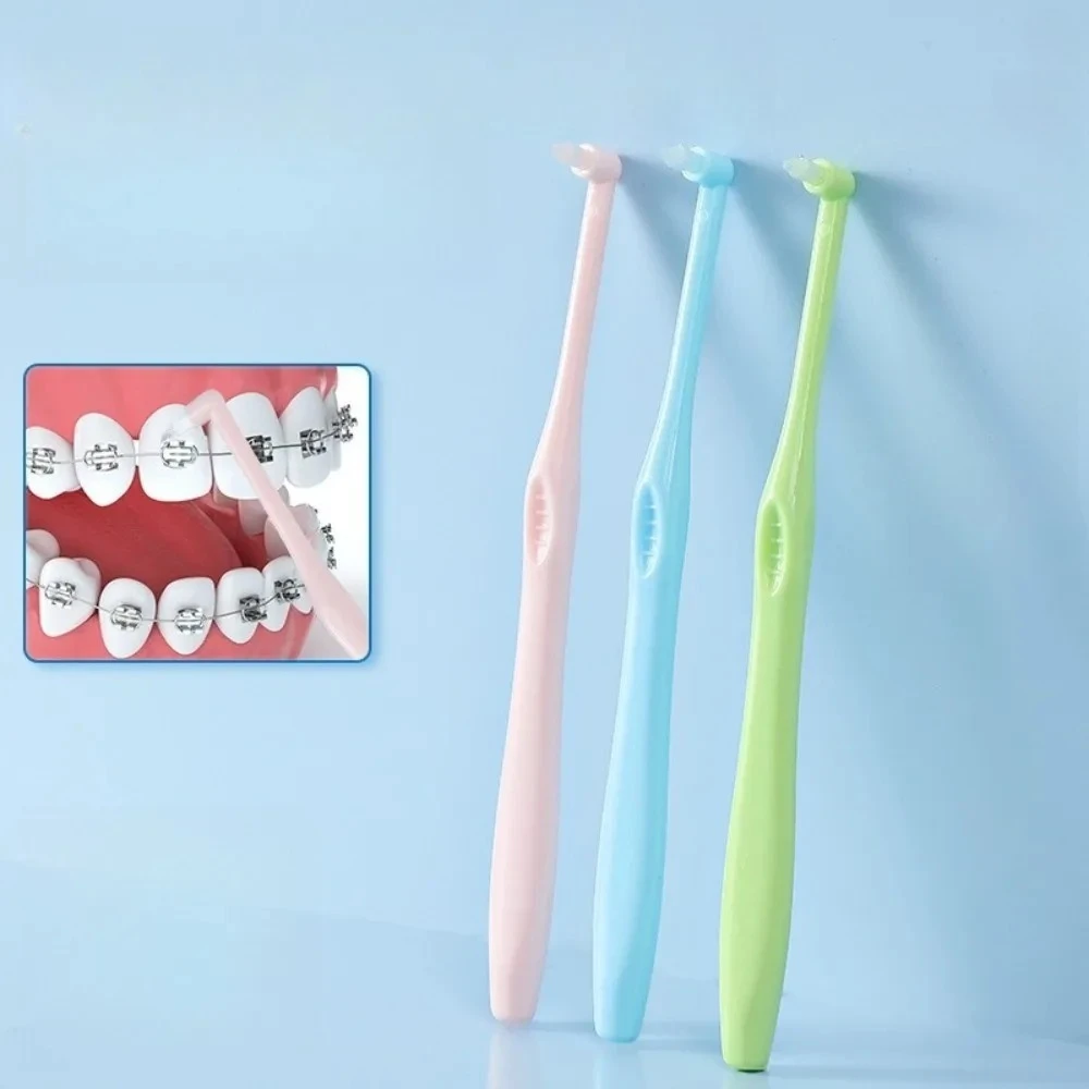1/2Pc Single-Beam Soft Teeth Cleaning Toothbrush Orthodontic Interdental Brush Soft Hair Implant Adult Oral Care Tool Small Head