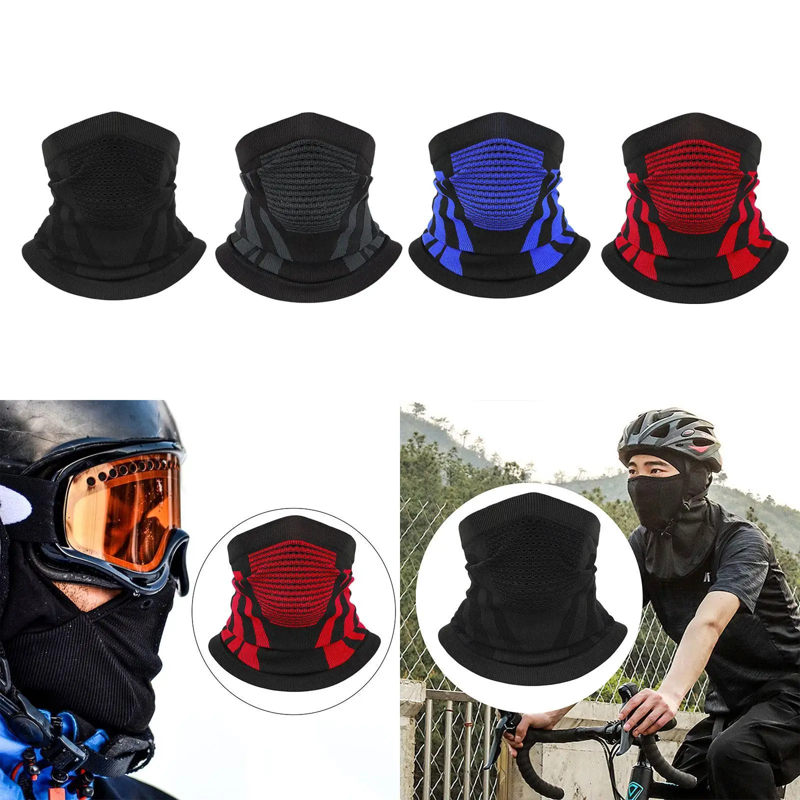 Guêtre chauffe-cou d'hiver, écharpe légère pour temps froid, masque facial, cagoule pour course à pied, vélo par temps froid, ski pour hommes
