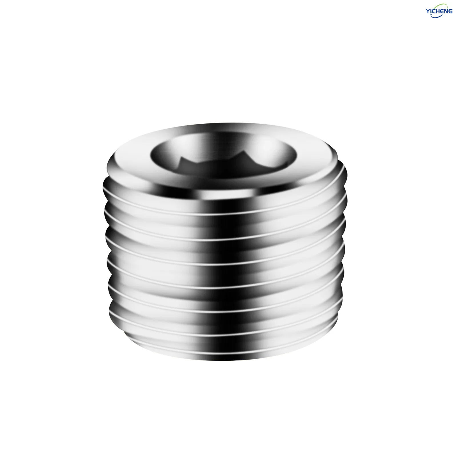 iron Pipe Fitting, Hex Counter Sunk Plug, 3/8