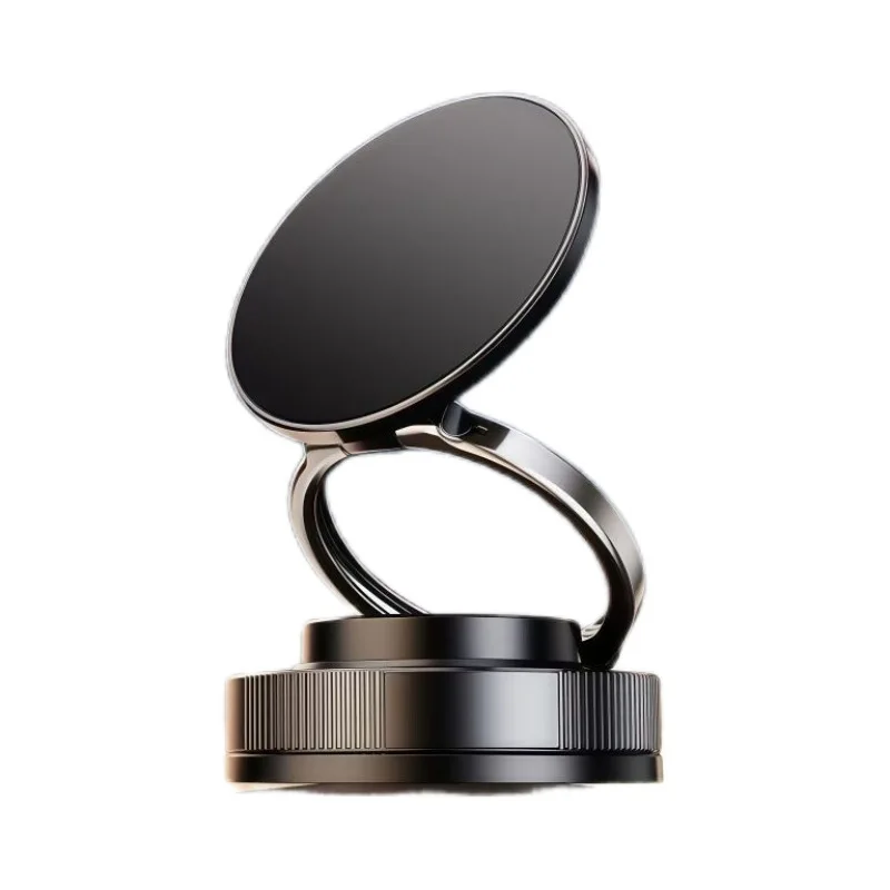 

Car magnetic mobile phone holder is convenient to fold double ring mobile phone holder 360 degree rotation vacuum suction cup