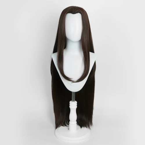 Imagen 2 del producto Peluca recta de 90cm de largo sintético resistente al calor para mujer, peluca plateada, disfraz de Carnaval de Halloween, pelucas de pelo para Cosplay