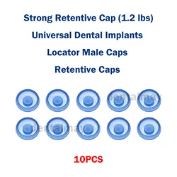 10PCS Dental Implant 1.2 lbs Overdenture Caps Abutments Removable Male Cap Inserts