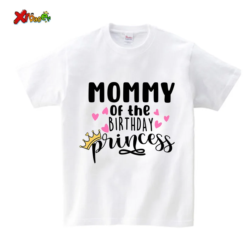 Princess Birthday Shirt Girl Shirt Family Party Matching Clothes Outfit Kids Matching Personalized Name Shirt Set Famili T Shirt