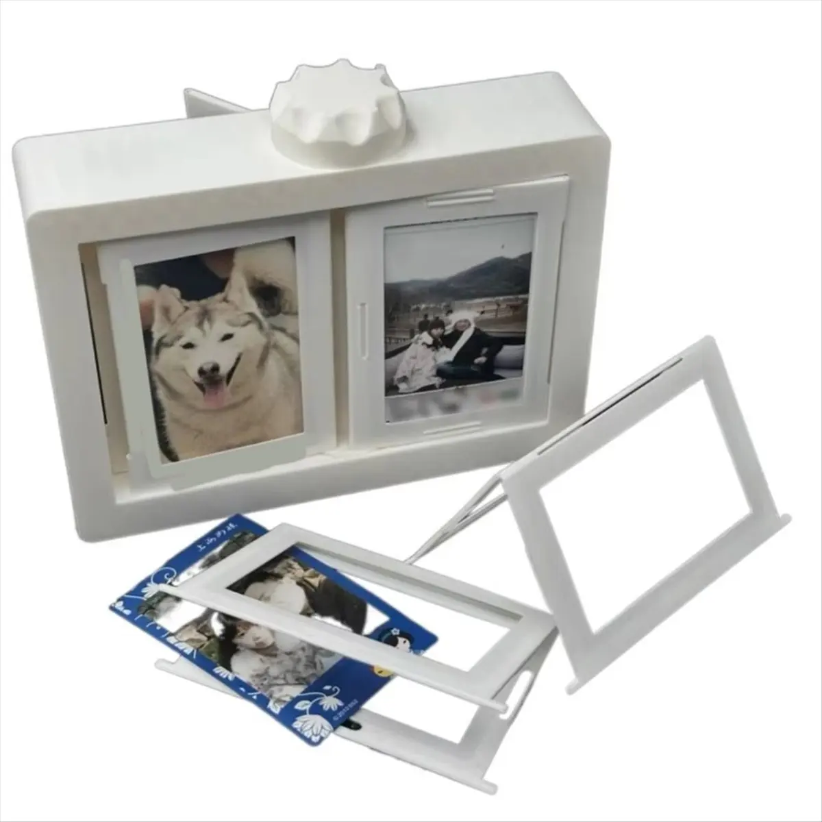 2026 Trend 12 Pockets 3D Rotating Photocard Holder Protective Easy to Install Photo Album Rotating Page-Turning Ornaments