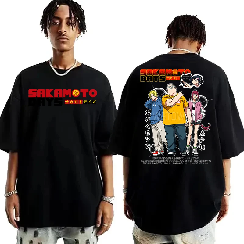 

Anime Lover Cotton Tees Sakamoto Days Print T-shirt For Women/Men Summer Short Sleeve O-Neck T Shirt Creative Personalized Tops