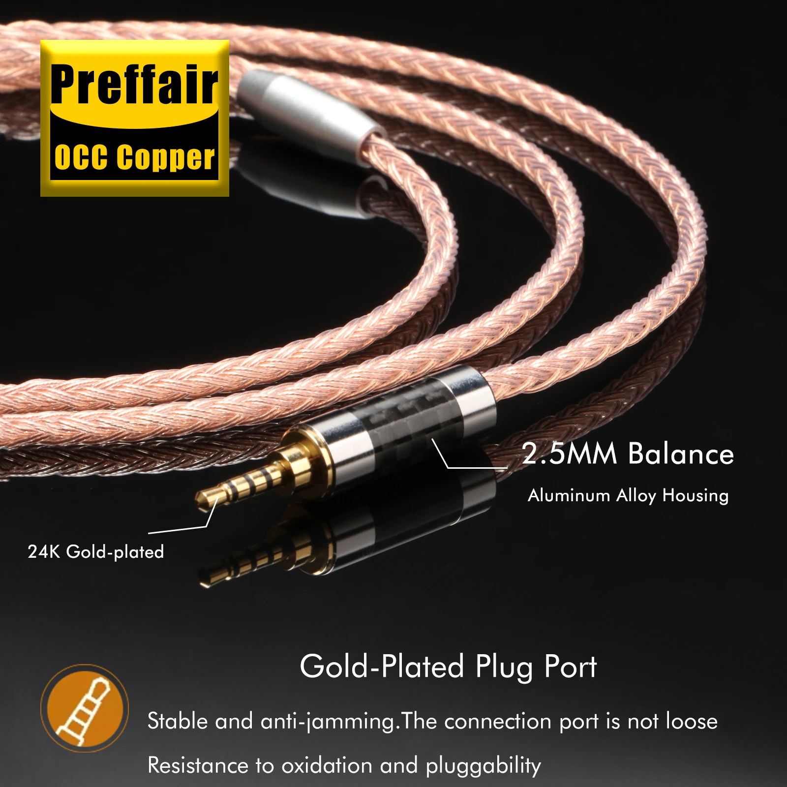 1PCS 16 Kerne 99% 7N OCC Kopfhörer Kabel Für HD580 HD600 HD650 HDxxx HD660S HD58x HD6xx – Detail 6