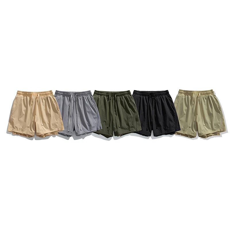 Men's Outdoor Comprehensive Training Sweat Absorbing Quick Drying Three Part Shorts Lightweight Breathable Summer Sports Shorts