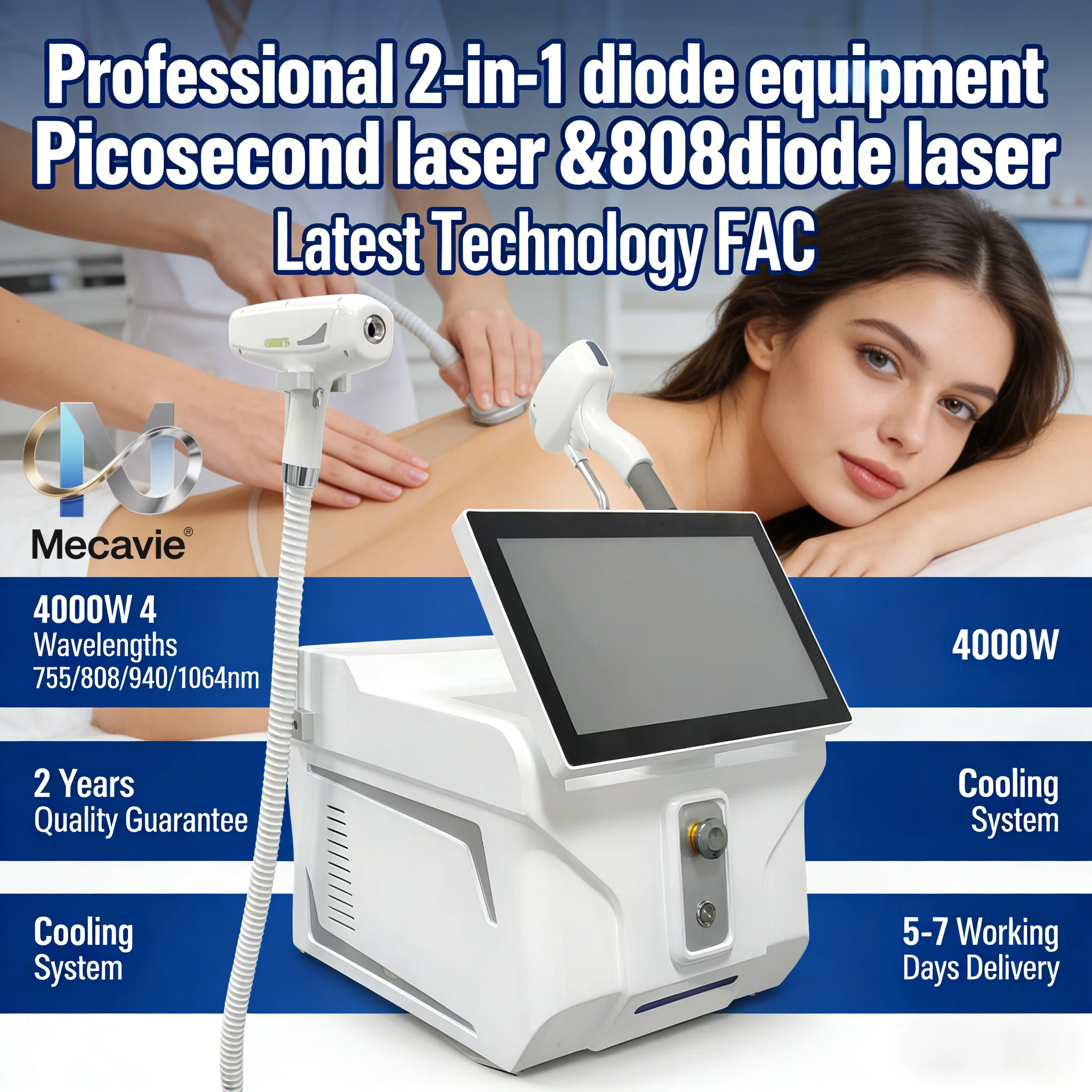 

Многофункциональный лазерный аппарат 2-в-1 с 20264 длинами волн для безболезненного удаления волос и татуировок ‌ Гладкая кожа лица и тела