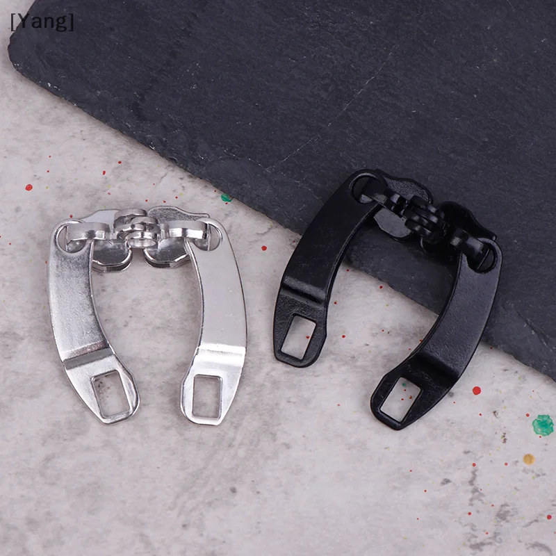 5Pairs 8# Zipper Head With Lock Hole For DIY Clothes Suitcase Backpack Zip Puller Repair Kit DIY Sewing Material