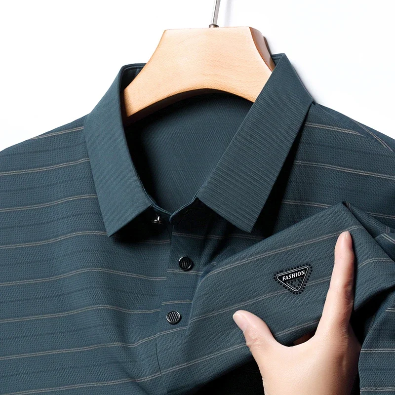 

Men's Badge Casual Fashion Short Sleeved POLO Shirt Summer Comfortable Top