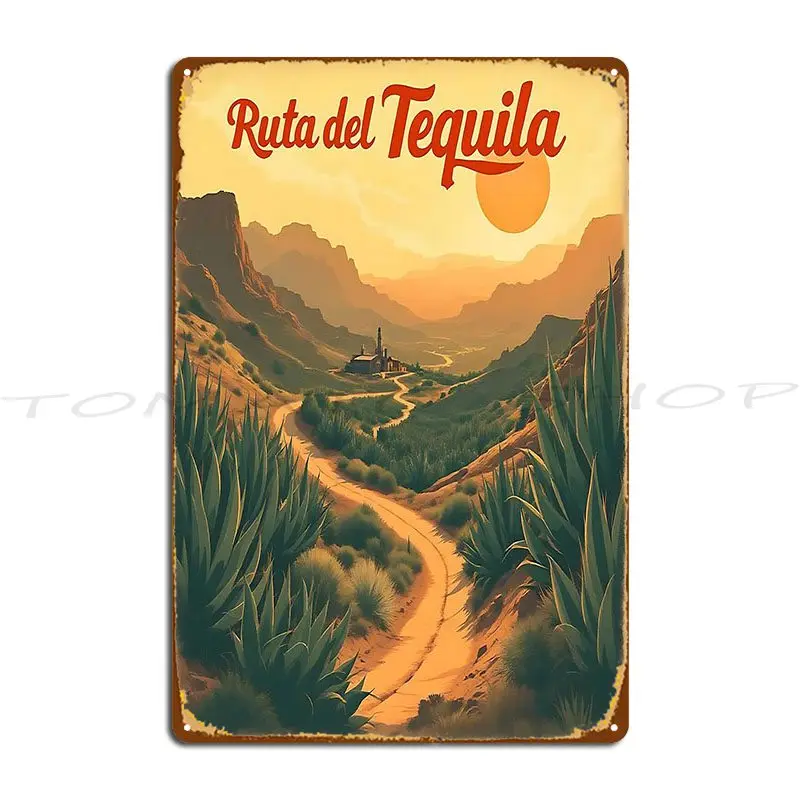Ruta Del Tequila Retro Metal Sign Club Bar Pub Garage Customized Tin Sign Poster