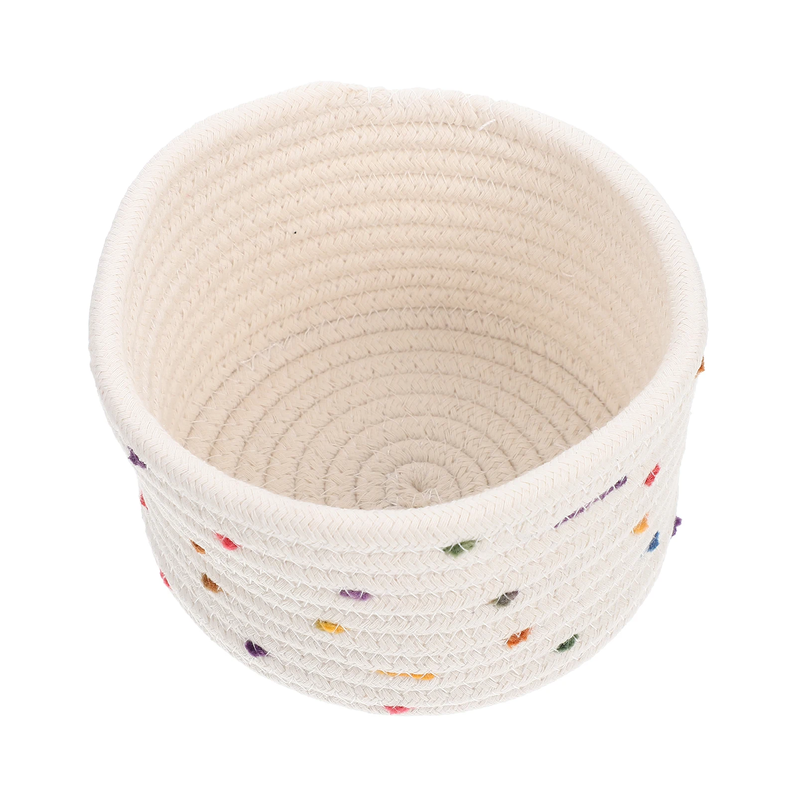 

Cotton Rope Storage Basket Woven Desk Home Decorative Multi function Baskets Household Supplies Storage Container