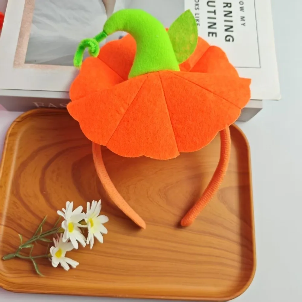 Pumpkin Halloween Pumpkin Headband Head Hoop Creative Halloween Party Hair Hoop Cosplay Photo Prop Ghost Festival Headpiece
