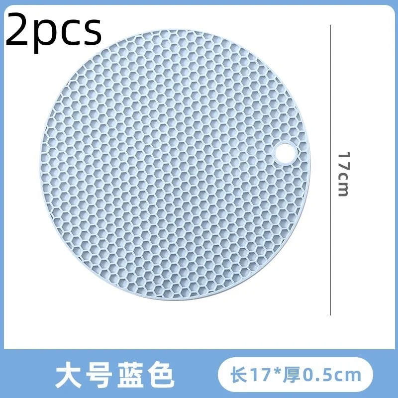 2pcs circular silicone clay pot mat, honeycomb insulation mat, dining table mat, silicone cup mat, anti slip and heat insulation