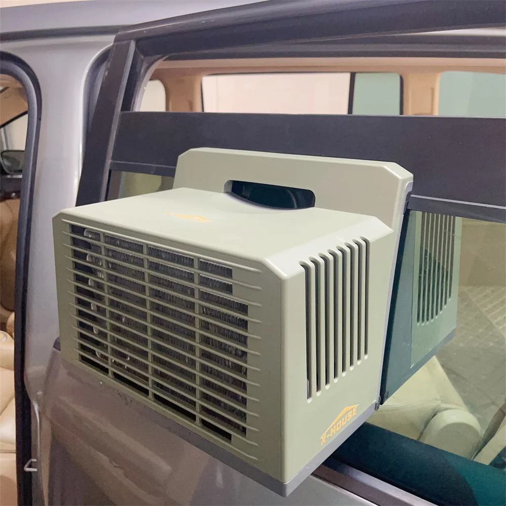 

X-HOUSE 24 В постоянного тока портативный переменный ток, без воздуховода: беспроблемный для крепления на окно автомобиля, идеальная парковка и палатка переменного тока