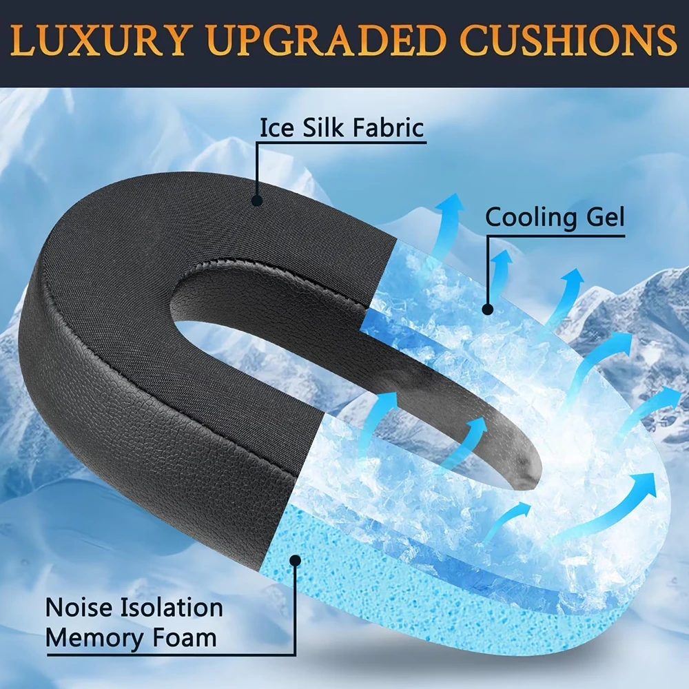 Earphone Pads for Razer BlackShark V1 V2 V3 V3X Cool and refreshing in summer Sponge Replacement Earpads Headband Protector