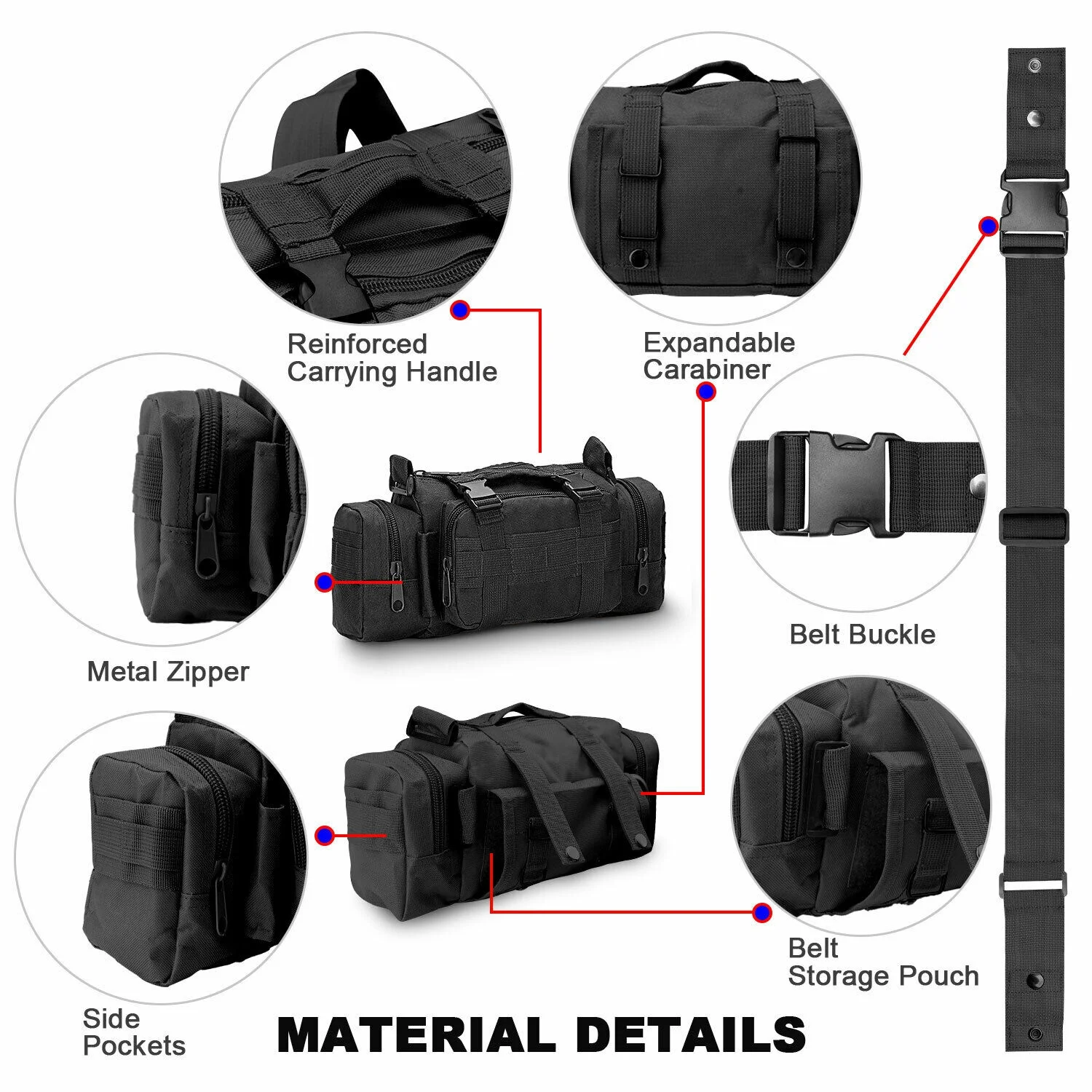 Outdoor Fanny Pack Waist Bag Belt Sling Shoulder Bag Camera Waist Bags