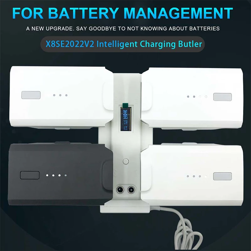 For FIMI X8 SE 2022 V2 Drone Battery Multi-Function Fast Charger Smart Charging Manager Charging Hub Maintenance Accessories Kit