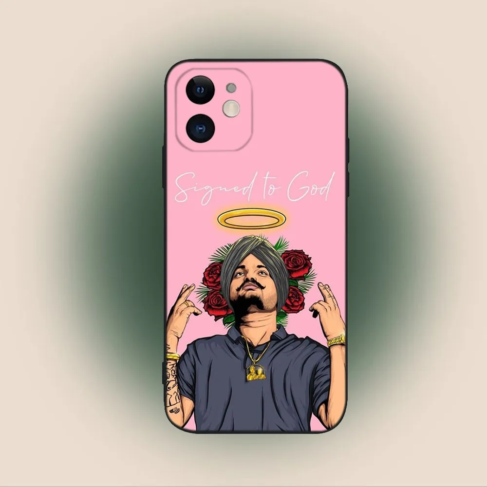 Sidhu Moose Wala  Indian Rapper Phone Case For iPhone 15,14,13,12,11,Plus,Pro Max,XS,X,XR,SE,Mini,8,7 Soft Silicone Black Cover image 3