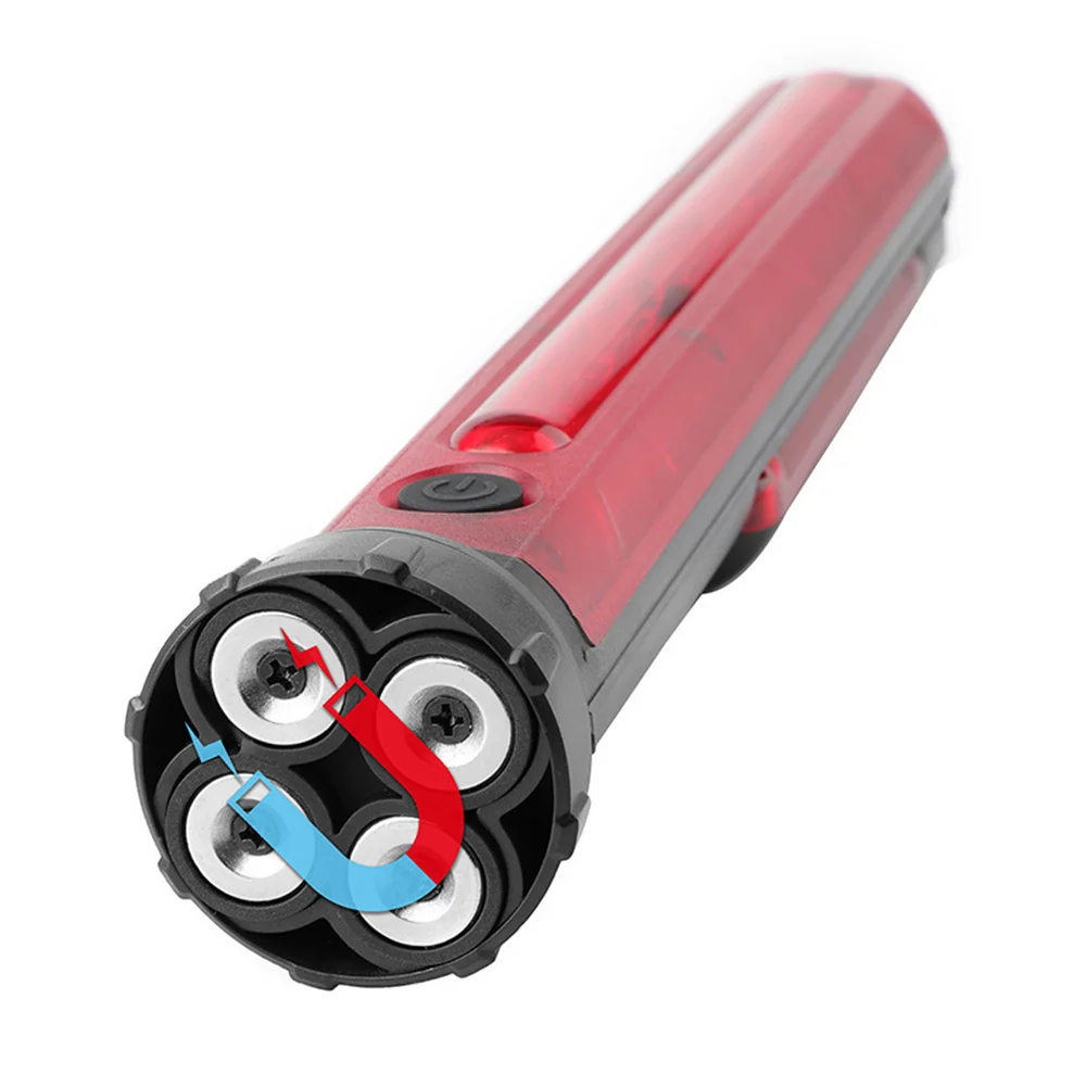 

LED Emergency Roadside Flares Light Foldable Safety Arrow Bar Light Magnetic Stand Warning Signal SOS Lamps USB Flashlight