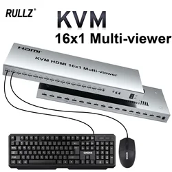 1080P@60hz USB KVM 16x1 HDMI Multi-viewer for Mouse Keyboard 16 Way Seamless Switch Multiviewer 2 4 6 8 16 Multi Screen Divider