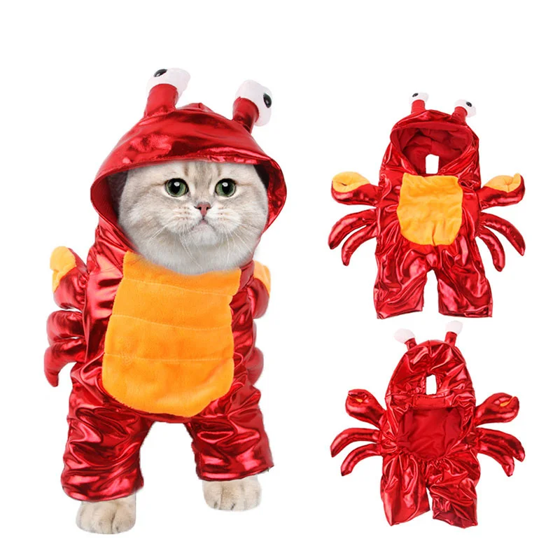 Halloween Pet Cosplay Dog Coats Pet Cat Dog Crab Dress Up Costume Pets Cross-dressing Funny Pet Cosplay Prop Pet Gift