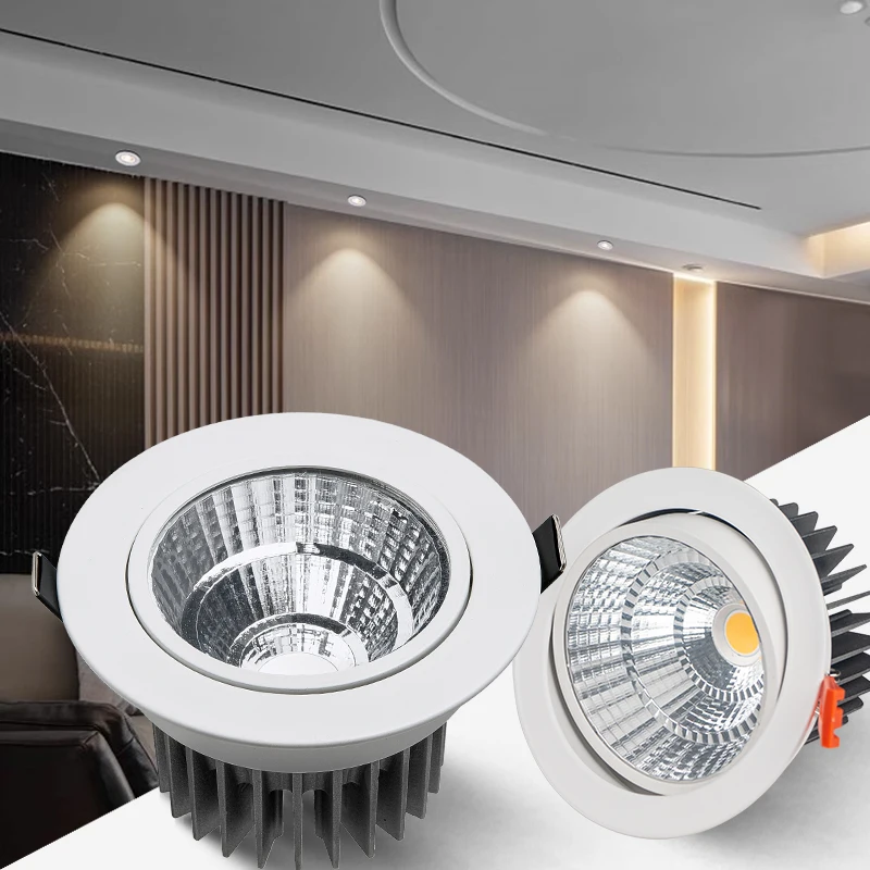 LED Downlight 3W-50W AC85-265V 36 Degree  Aluminum Recessed Ceiling Spotlight IP20 for Home and Office Lighting